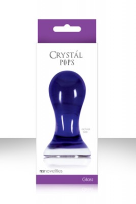 Анальный стимулятор Crystal Pops Large из стекла синий Анальный стимулятор Crystal Pops Large - идеальная форма акцентированно воздействует на «зоны удовол...