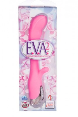 Вибромассажер E.V.A. 2 – “Extreme Vibrating Action” со стимуляцией клитора, розовый 