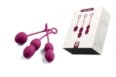 Nova Ball Фиолетовый Вагинальные шарики со смещенным центром тяжести 