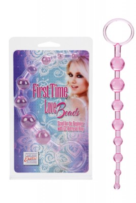 Анальная цепочка First Time Love Beads розовая Анальная цепочка  First Time Love Beads розового цвета в виде шариков на жесткой сцепке. Анальная це...