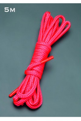 Веревка 5м. (красный) Веревка для связывания - подходит как для новичков для простого связывания рук и ног, так и для исти...