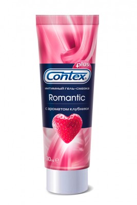Гель-смазка Contex интимный Plus Romantic с ароматом клубники 100 мл 