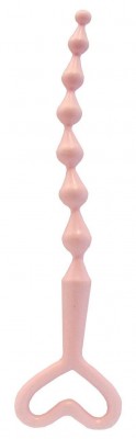 Анальные шарики-цепочка, цвет белый, длина 26 см, Tonga Ree Белая или розовая анальная цепочка Ree Seduce представляет собой каплевидные шарики разного диаметра