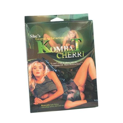Резиновая секс кукла Kombat Cherri Кукла Комбат в форме надувная. В камуфляжной одежде и с автоматом, 3 любовных дырочки.