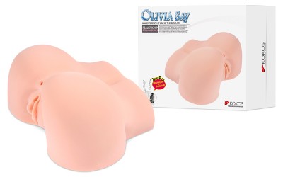 Olivia say, мастурбатор с вибрацией полуторс вагина и анус 